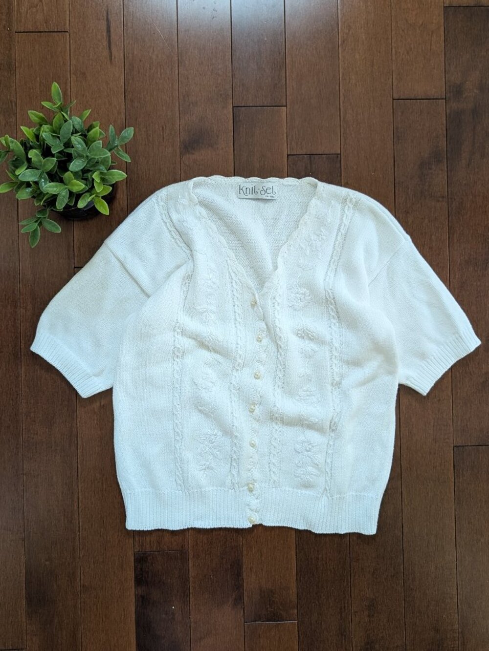 FLORAL KNIT VINTAGE CARDIGAN SWEATER TOP